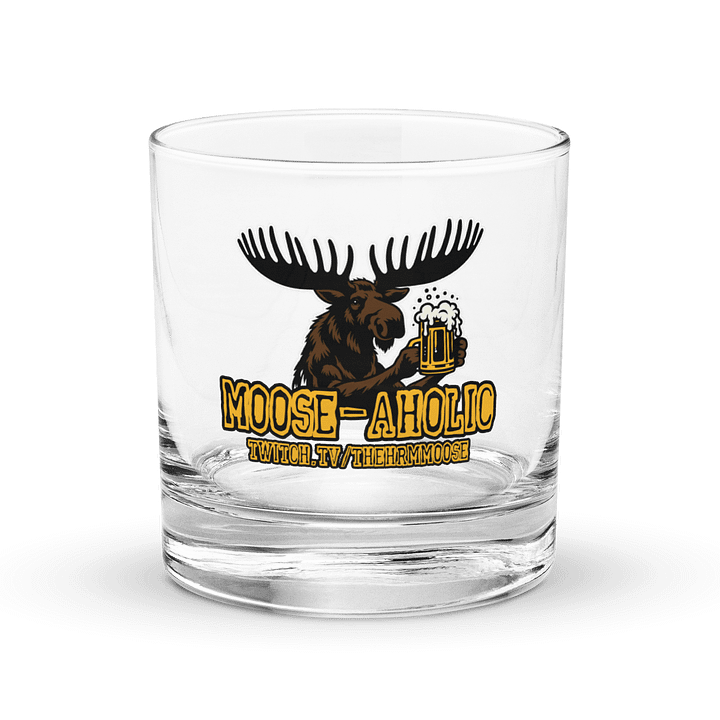 Moose-aholic Rocks Glass product image (1)