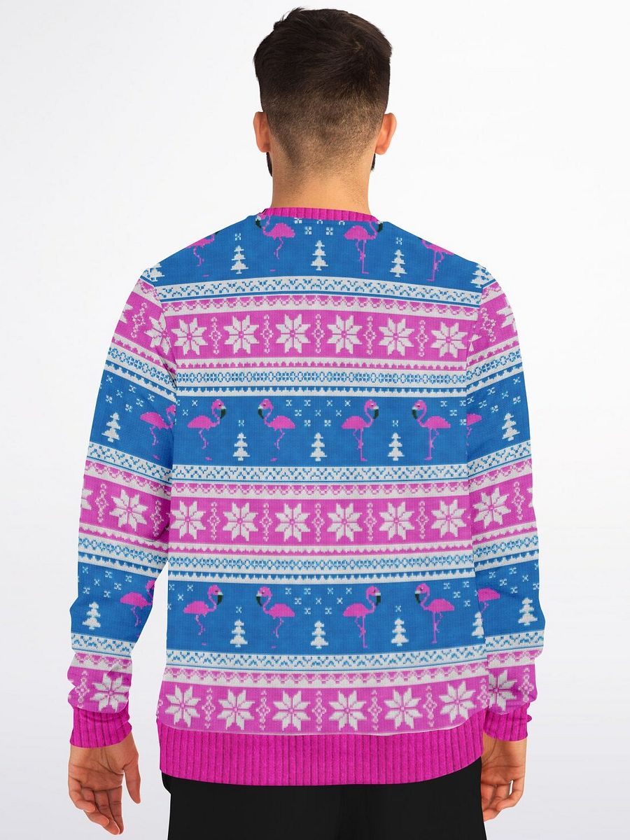 "Fa La La La Mingo" Christmas Sweatshirt | Funny Flamingo Santa Pool Float | Tropical Holiday Sweater | Beach Christmas Winter Outfit product image (8)