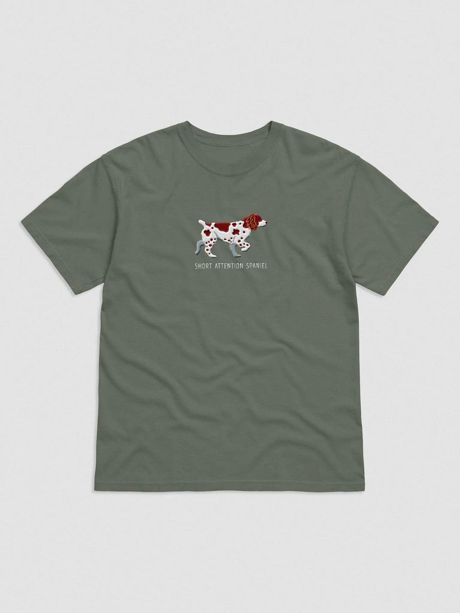 Short Attention Spaniel T-Shirt(Embroidered) of a Brittany Spaniel(Liver) product image (4)