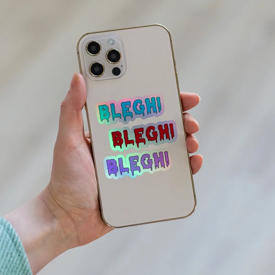 tri-color holographic BLEGH product image (8)