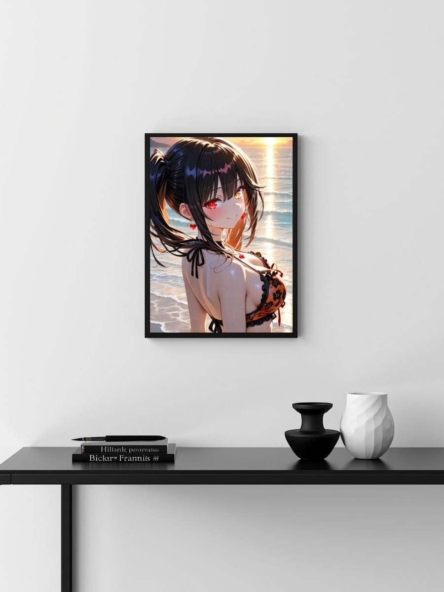 Date A Live Kurumi Sunset Beach Bikini – Glossy 8x10 Metal Print product image (3)