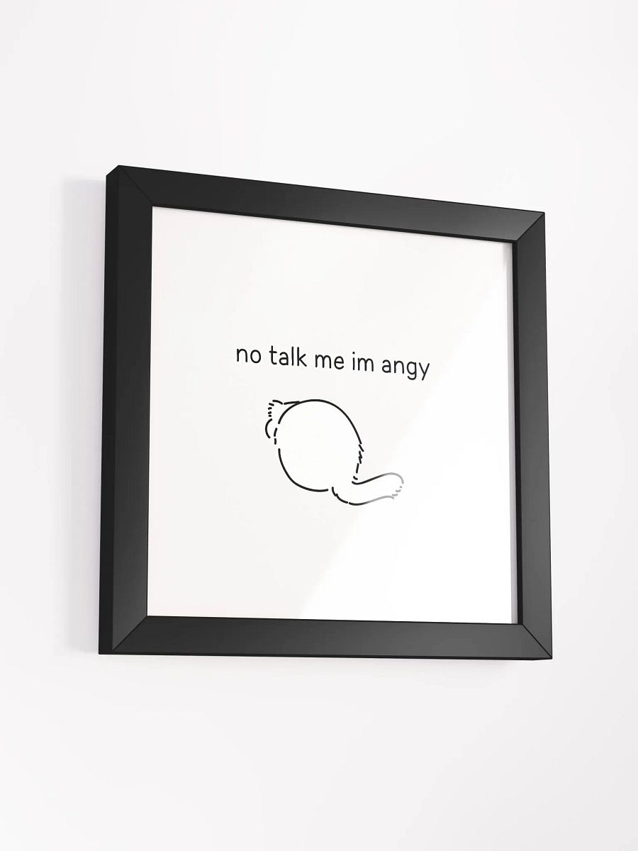 No Talk Manul Angy - Framed Print product image (3)