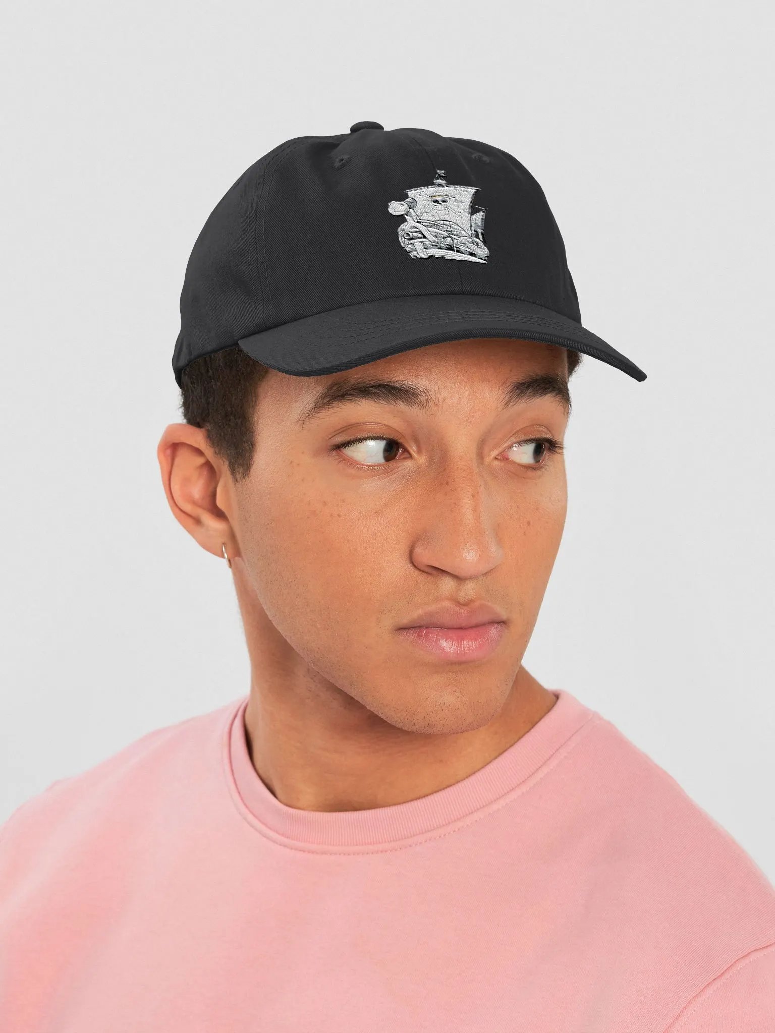Lamb Skull Pirate Ship Dad Hat product image (6)