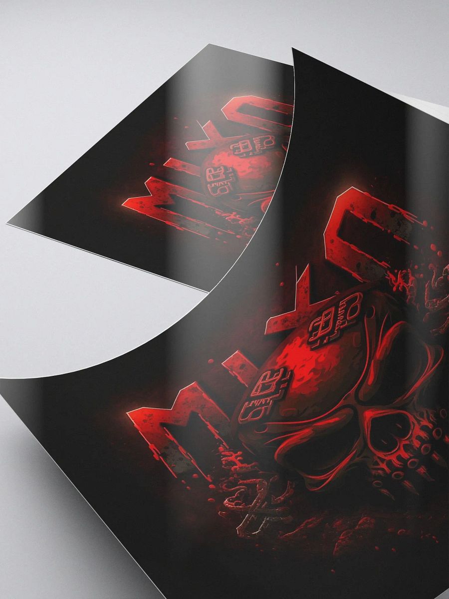 Mixo Dark Red Skull Sticker product image (4)