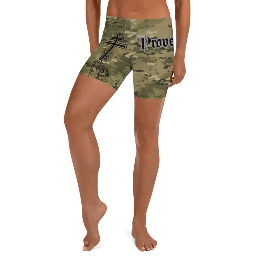 Faithful Camo: Proverb 3:25 Compression Shorts - Multicam product image (3)