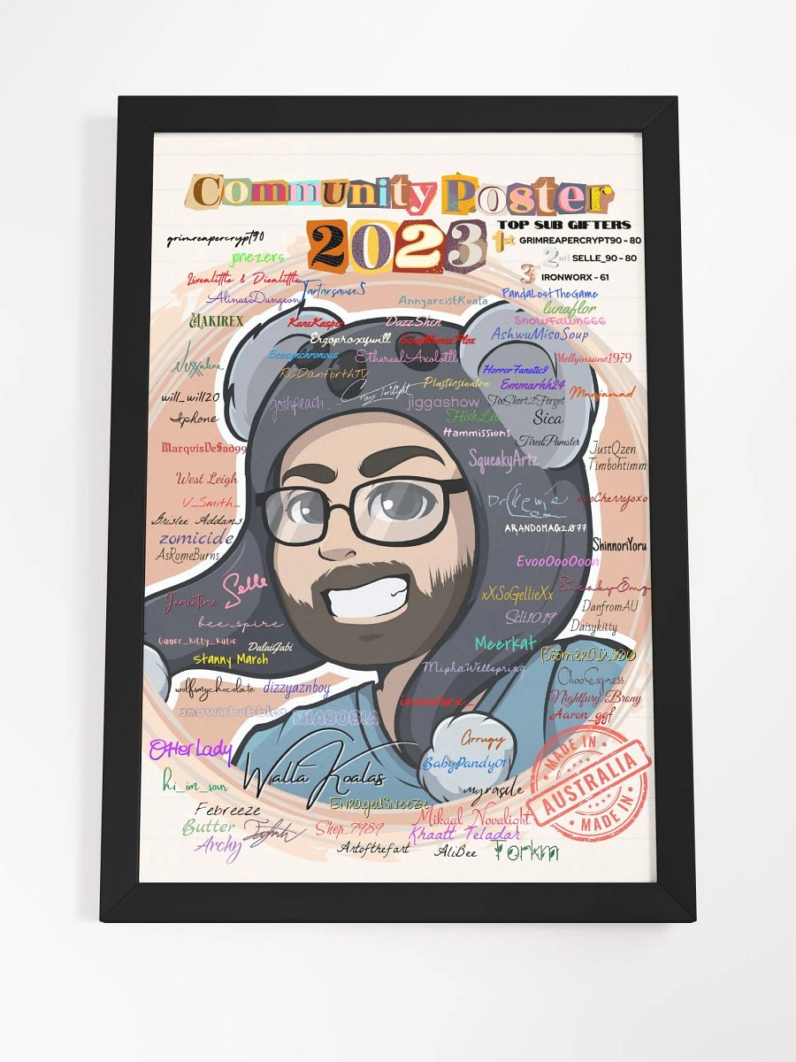 WallaKoalas Community Framed Poster of 2023. product image (4)