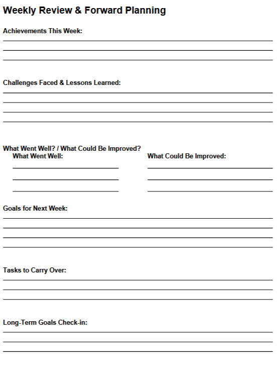 Printable A4 Weekly Planner PDF | Daily Pages | Productivity & Wellness Planner | Undated Digital Download product image (1)