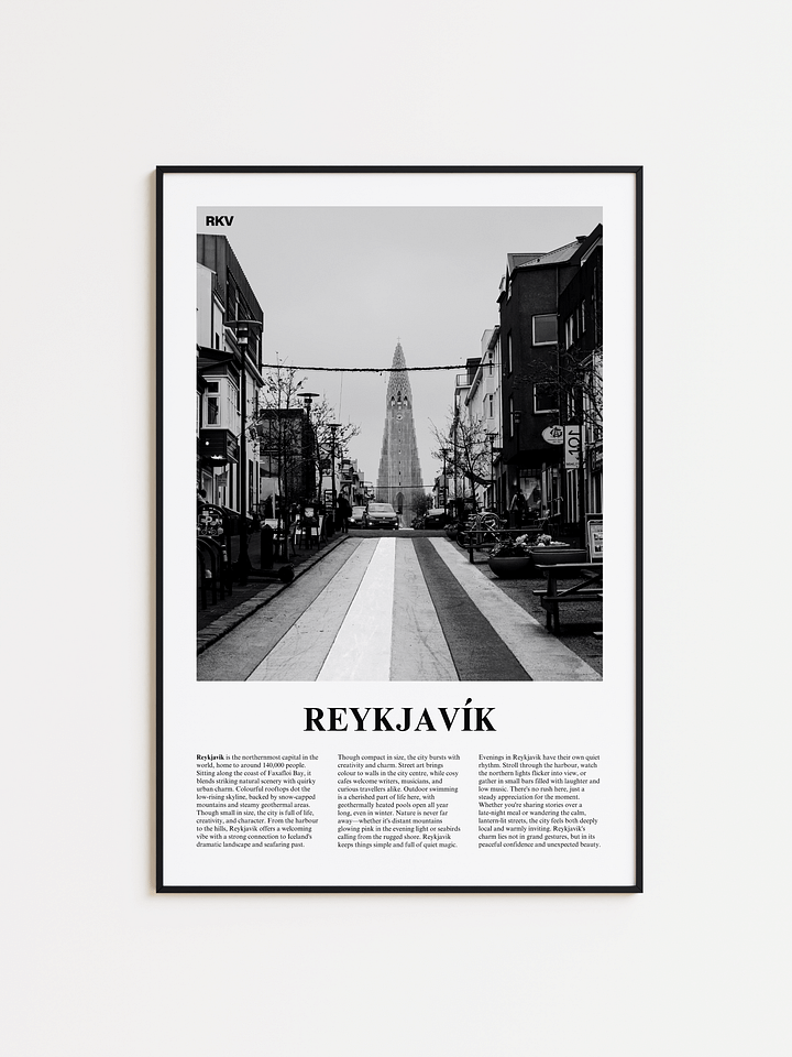 Reykjavik 03 Newspaper Poster | Framed product image (1)