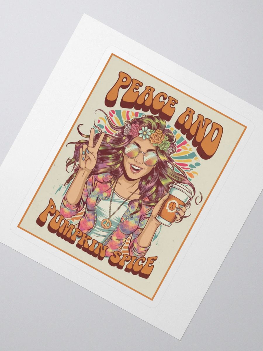 "PEACE AND PUMPKIN SPICE" vinyl sticker product image (2)