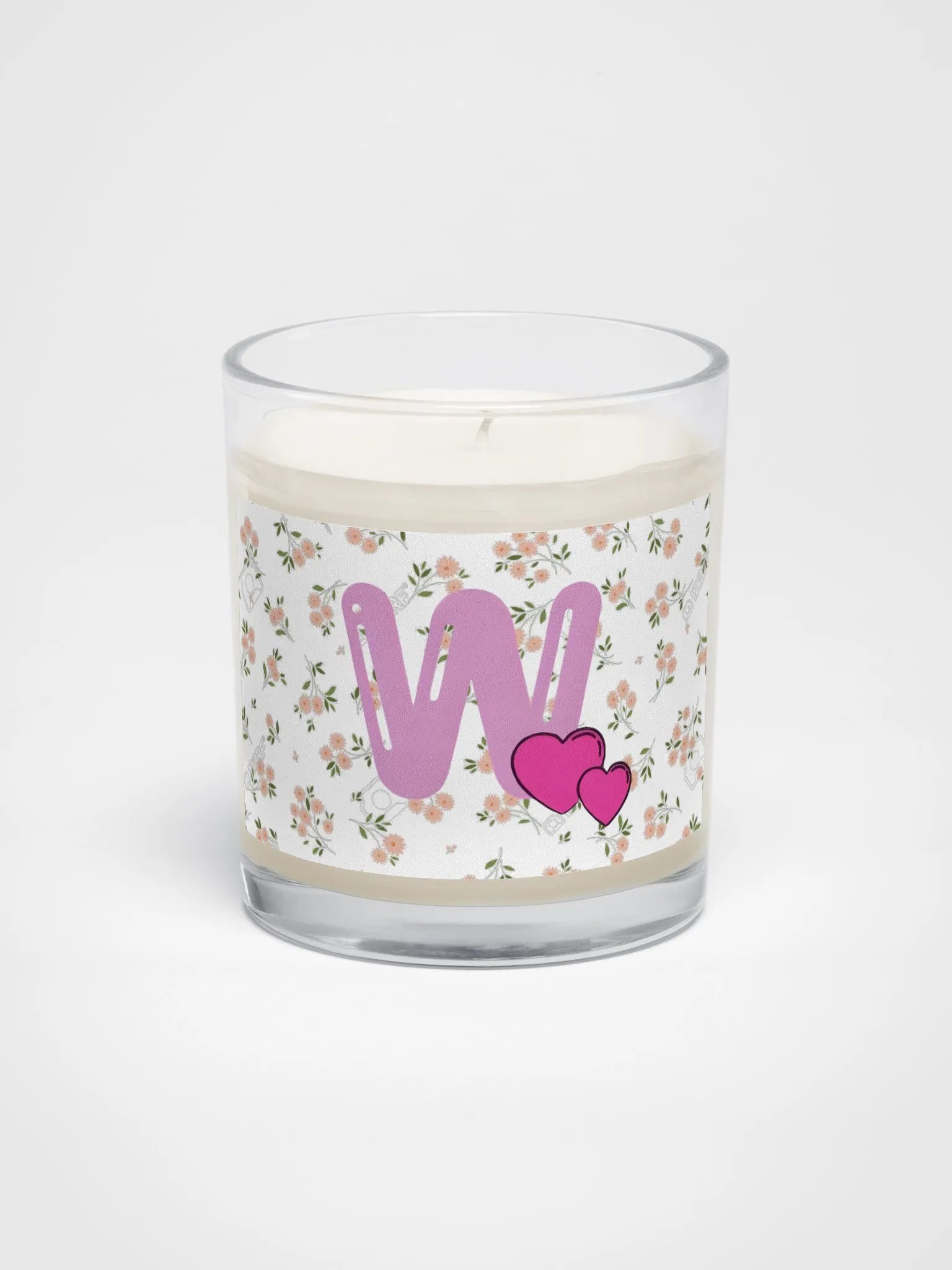 W candle without name flower product image (3)