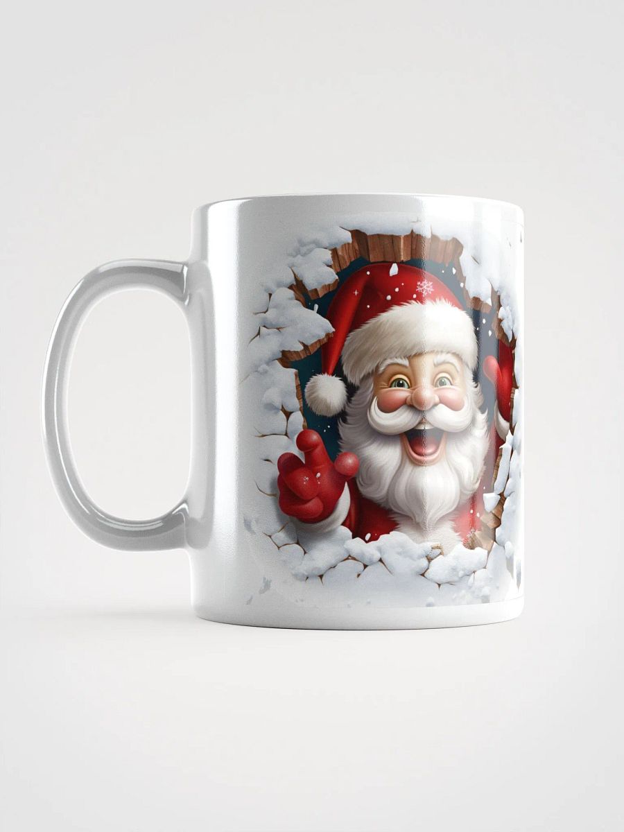 Peek-a-Boo Santa 3D Christmas Mug - Jolly Double-Sided Design product image (17)