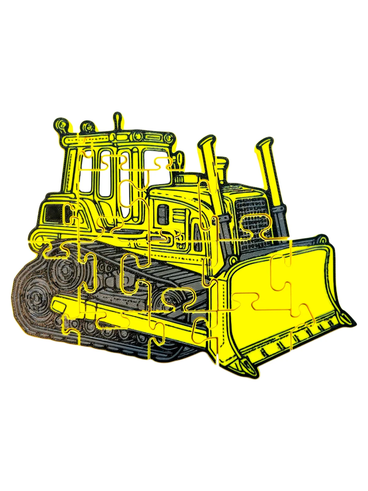 Bulldozer 3D Printed Puzzle – A Construction-Themed Brain Teaser for Little Hands! product image (1)