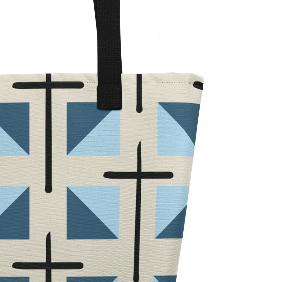 Blue Cross Quilted Patterned Tote Bag product image (4)