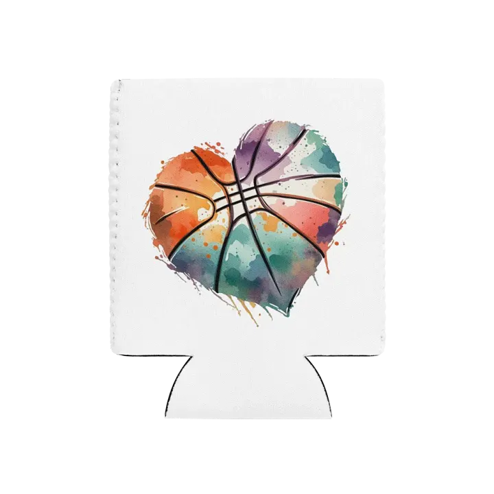 Heart Pastel Basketball Heartfelt Hoops Can Cooler product image (1)