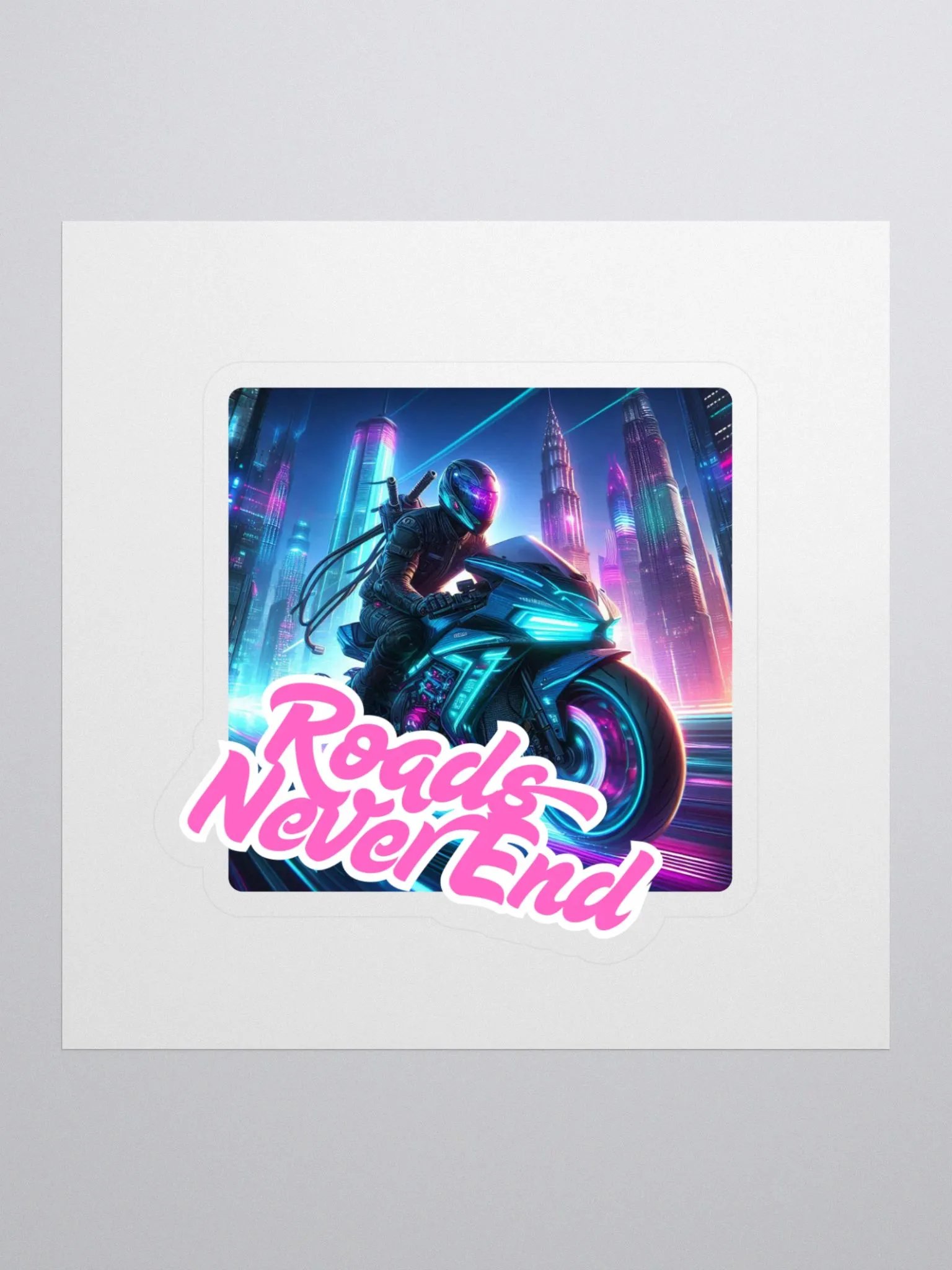 Neon City Rider Sticker Set | Roads Never End product image (1)