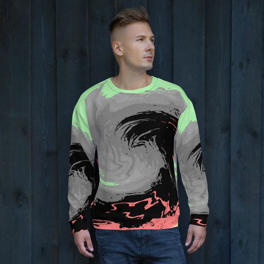 Abstract Swirling Energetic Melting Forest Unisex Sweatshirt product image (1)