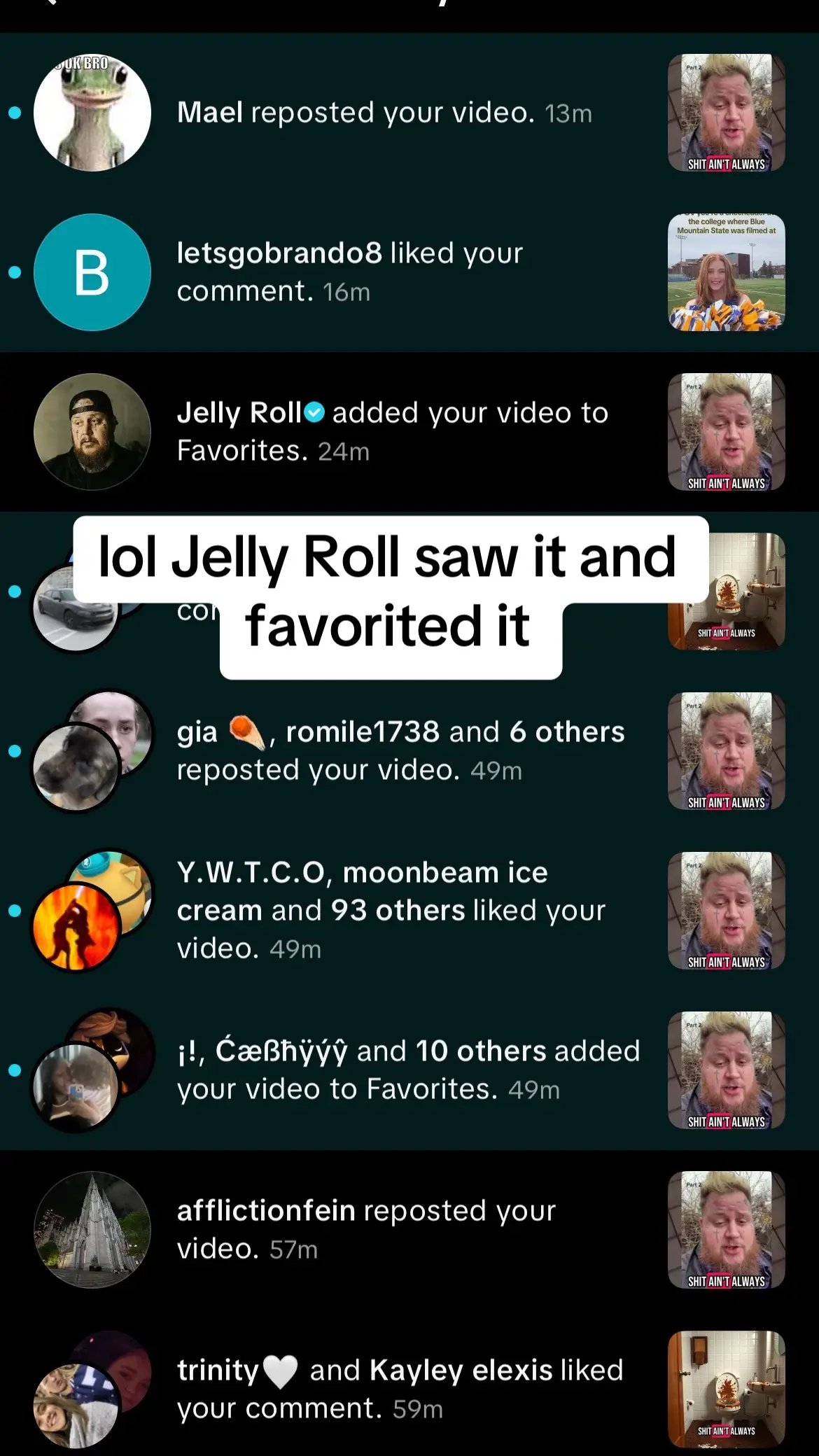 Bro, Mr.Roll you need me on your next EP #jellyroll #fyp #sharks 