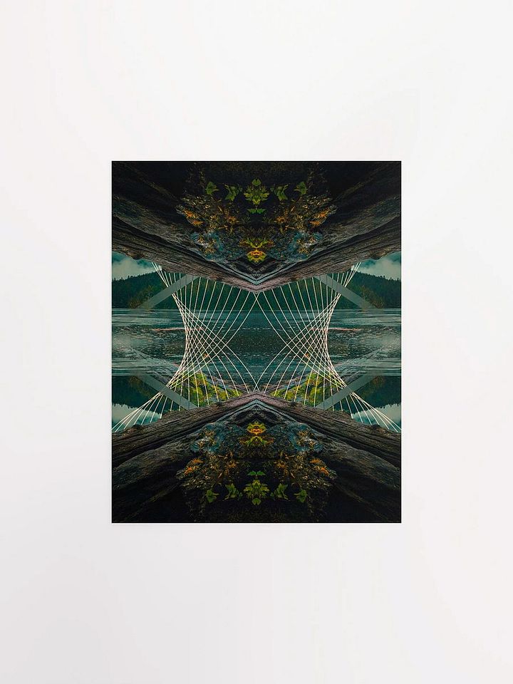 Geometric Art Print - Rainy Lake (Original) product image (1)