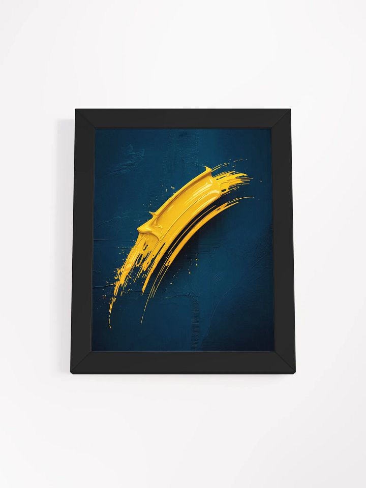 Golden Stroke Framed Print | Abstract Expressionist Wall Art product image (1)