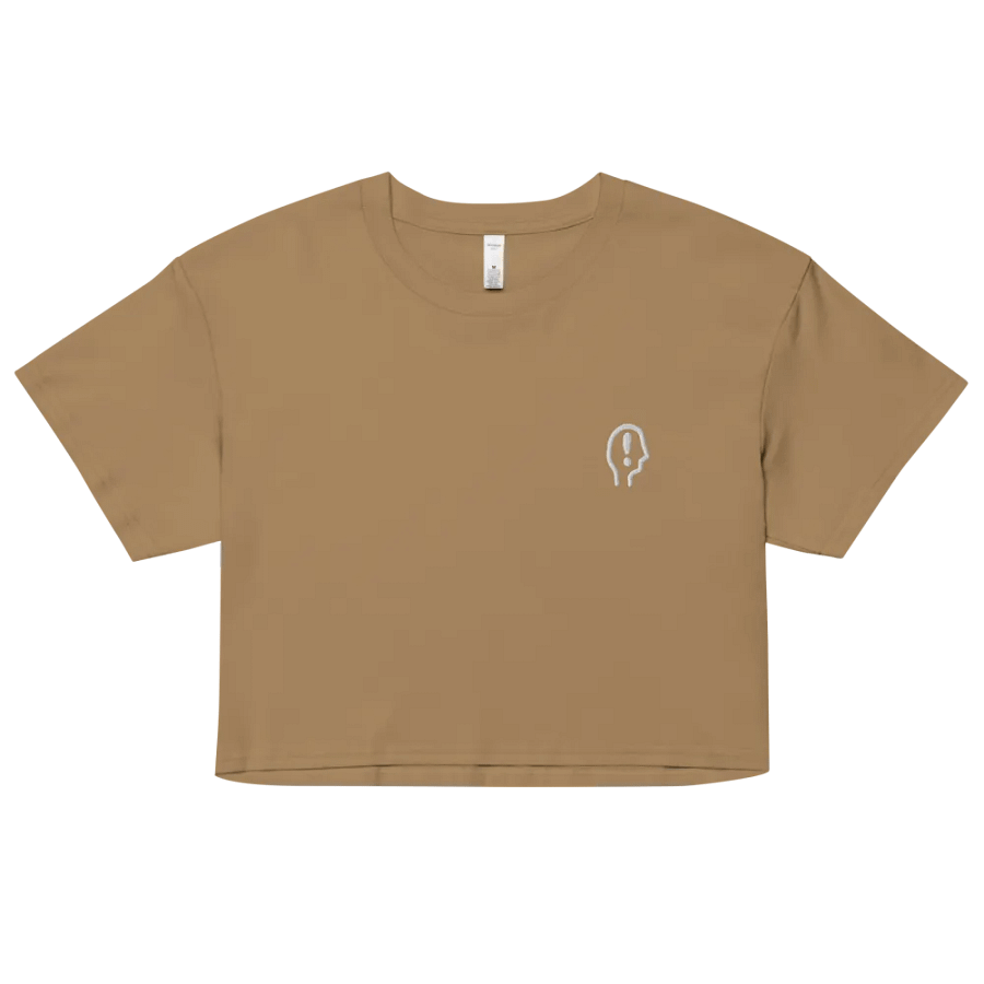 EXCLAIMING MENTALLY (L.C. white) embroidered cotton crop top product image (13)