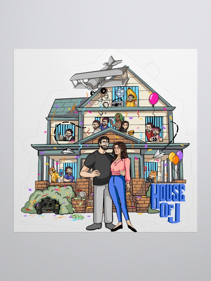"Full House of J" Kiss Cut Sticker product image (1)