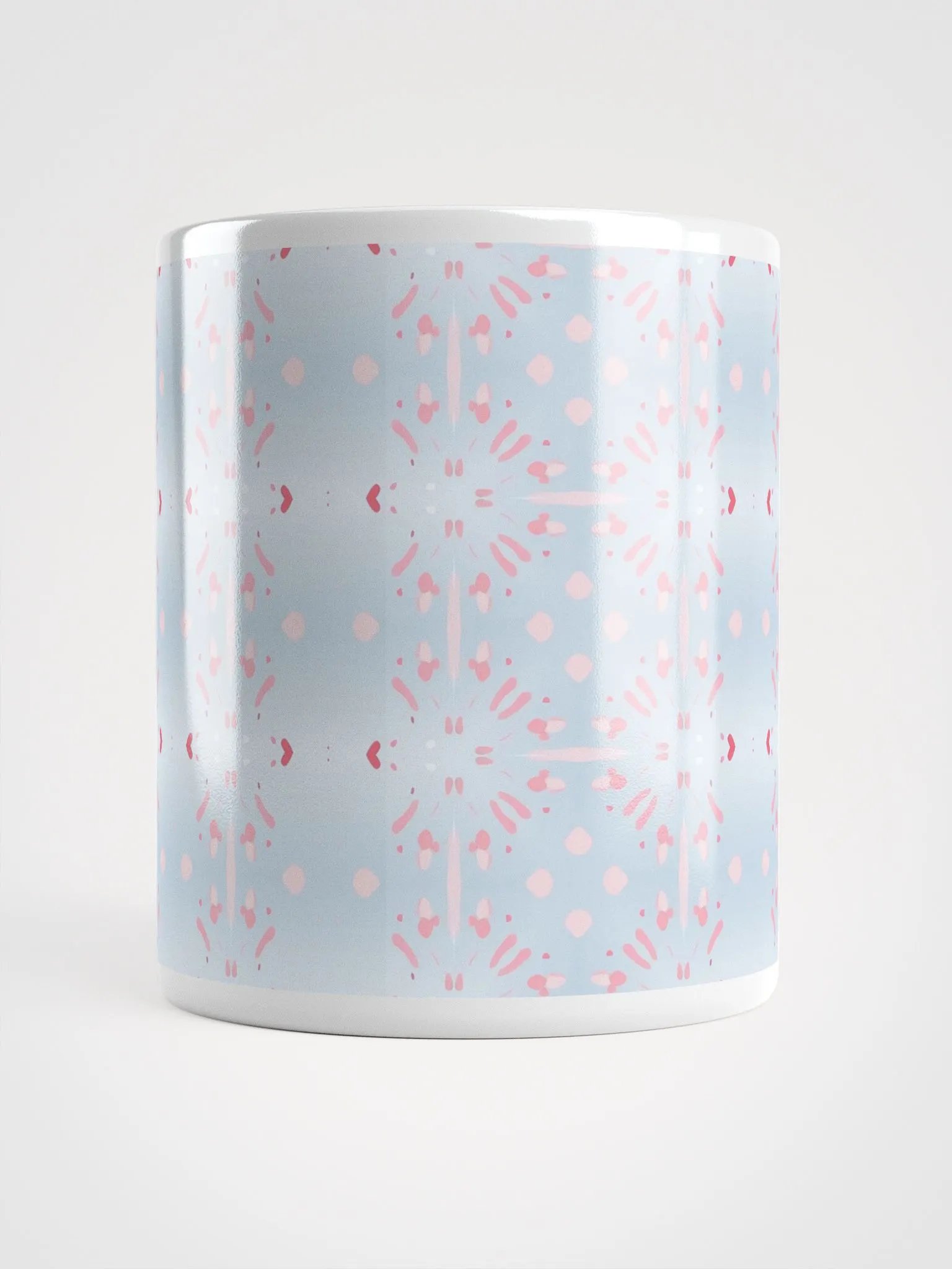 Pink Splashes & Red Hearts Ceramic Mug product image (5)