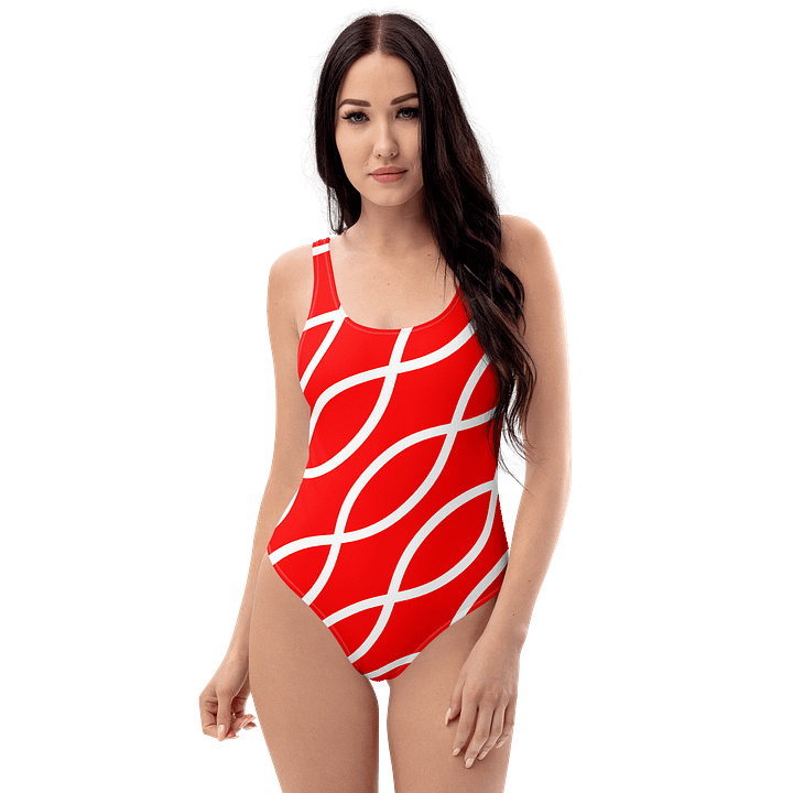 Intricate Crimson Swirls One-Piece product image (1)