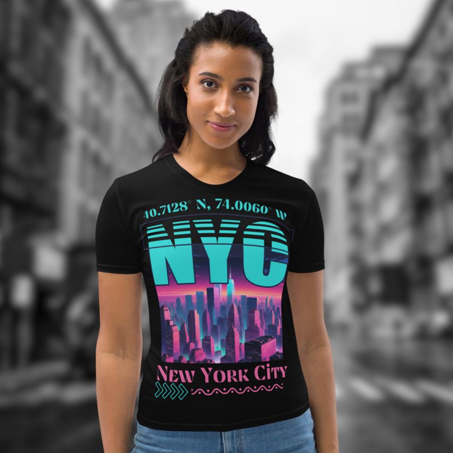NYC New York City Graphic All Over Print T-shirt product image (3)