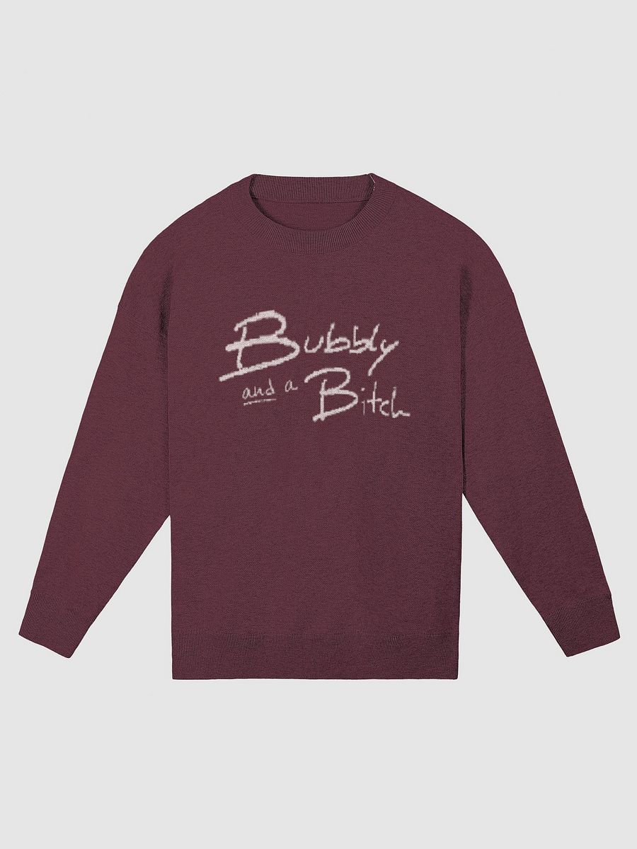 Bubbly and a B*tch (maroon design) knitwear crewneck product image (2)