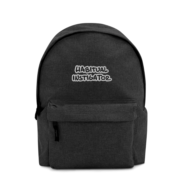 Habitual Instigator embroidered backpack product image (1)