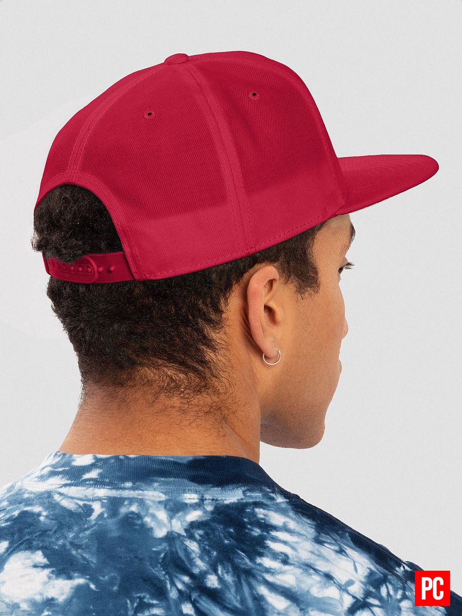 Plain Color Red Wool Blend Snapback Cap product image (3)