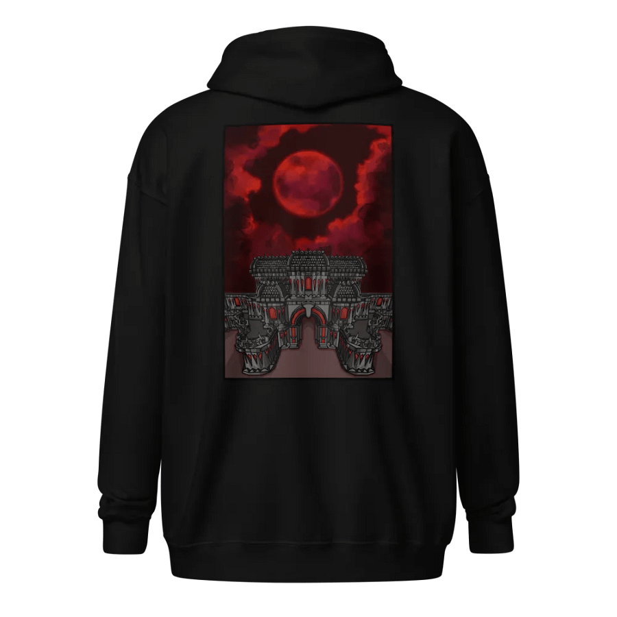 Theater of the Blood Moon - BACK Print Zip up Hoodie Double Scythe product image (26)