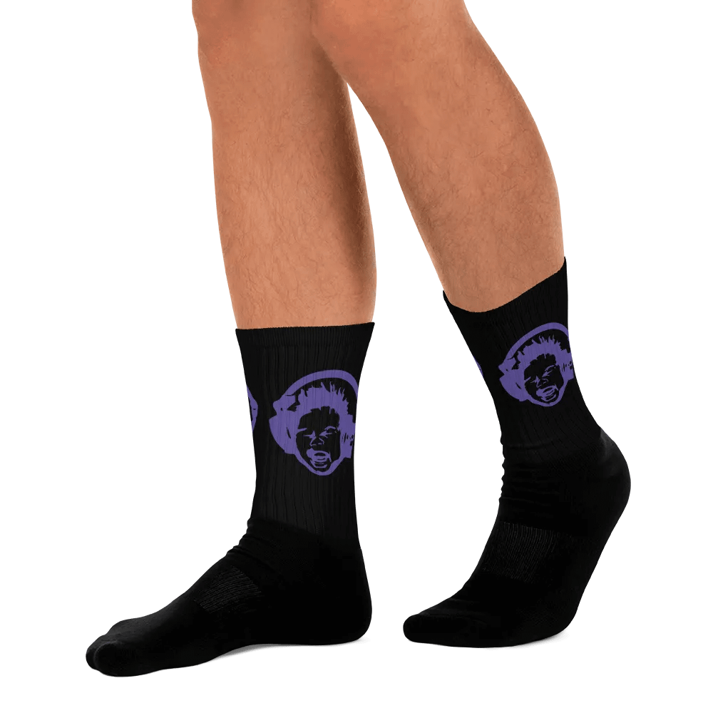 Screaming Baby Socks (Purple print) product image (12)
