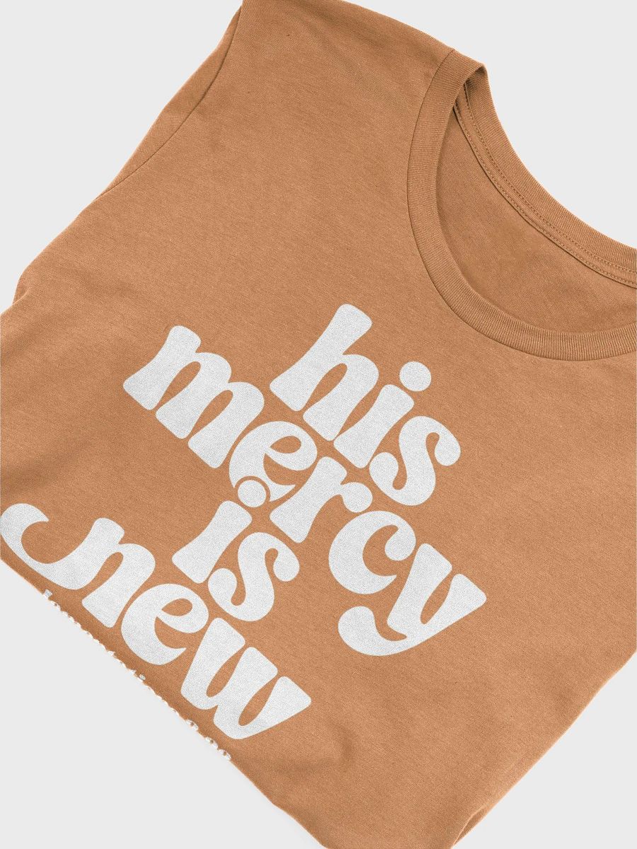 His Mercy Is New – Lamentations 3:22-23 Bible Verse Bella+Canvas Supersoft T-Shirt product image (1)