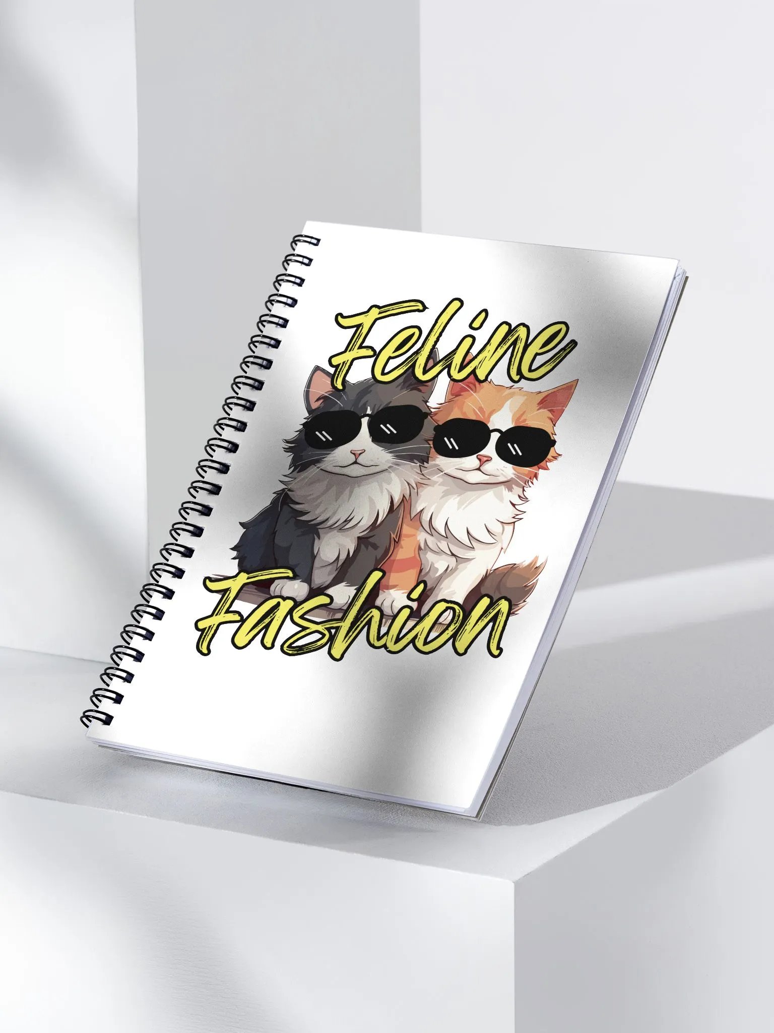 Feline Fashion Cool Cats Spiral Notebook product image (2)