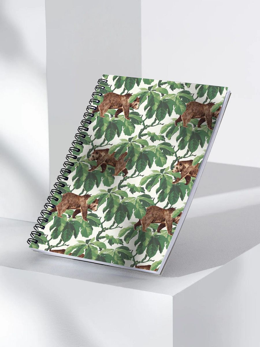 Bear with Green Leaves Spiral Notebook product image (3)