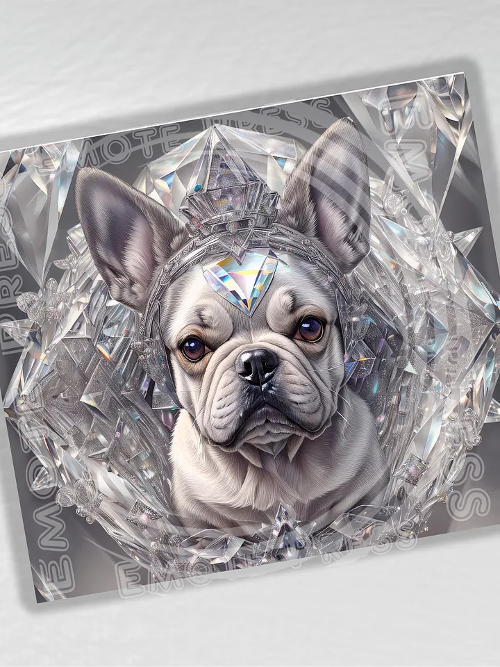 Crystal French Bulldog 20 oz Stainless Steel Tumbler product image (2)