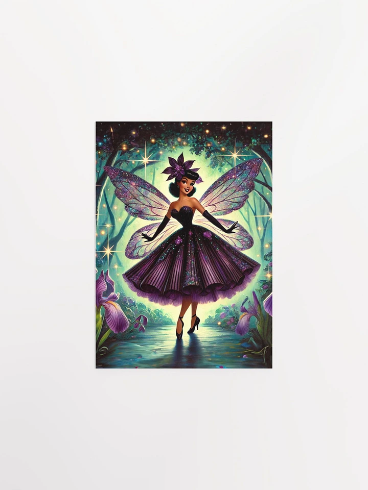 Enchanted Purple Iris Fairy Premium Matte Poster product image (1)