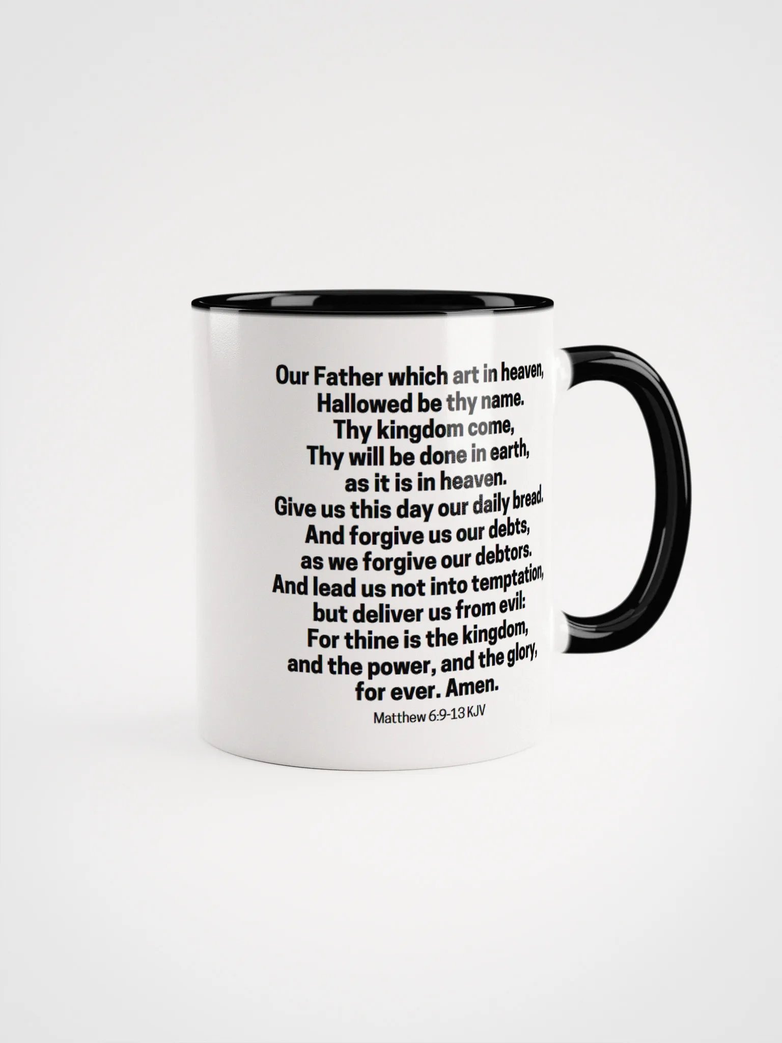 Our Father Which Art In Heaven Matthew 6:9-13 KJV Two-Tone Mug 11/15oz product image (1)