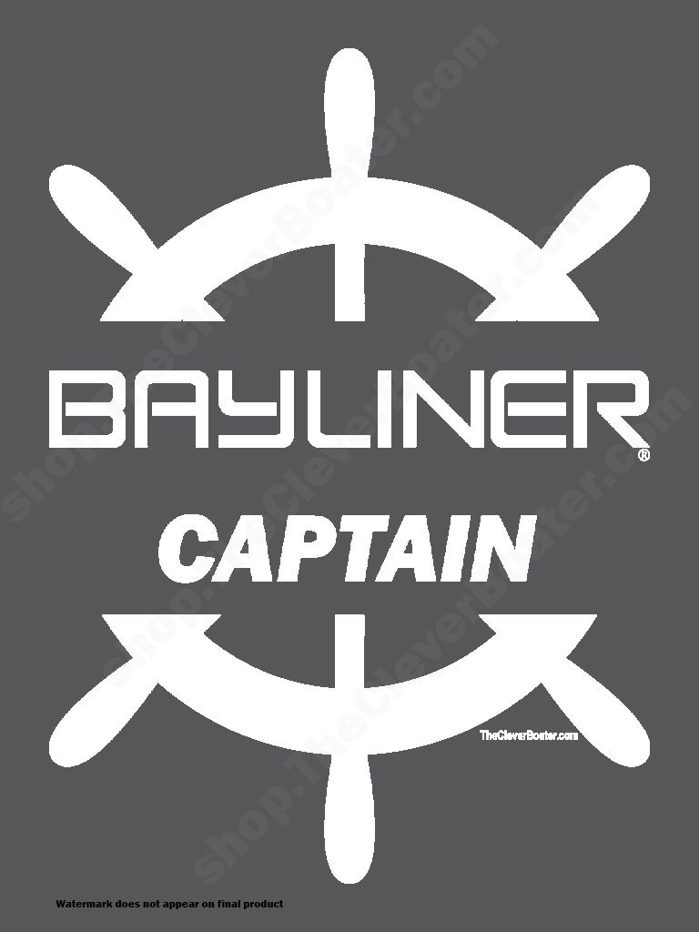 Bayliner Captain - T-Shirt - Dark Shirt w/White Logo product image (2)