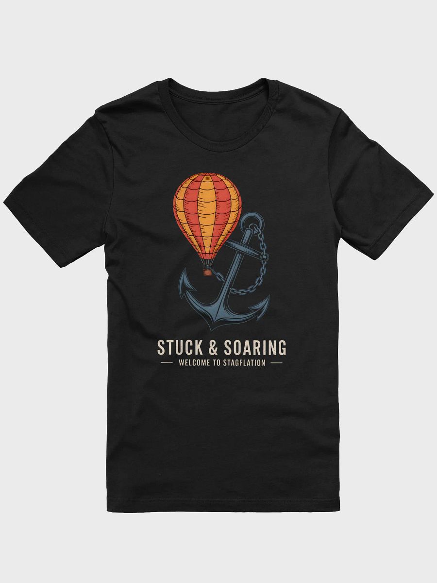Stagflation Graphic Tee | Stuck & Soaring Balloon & Anchor Design product image (1)
