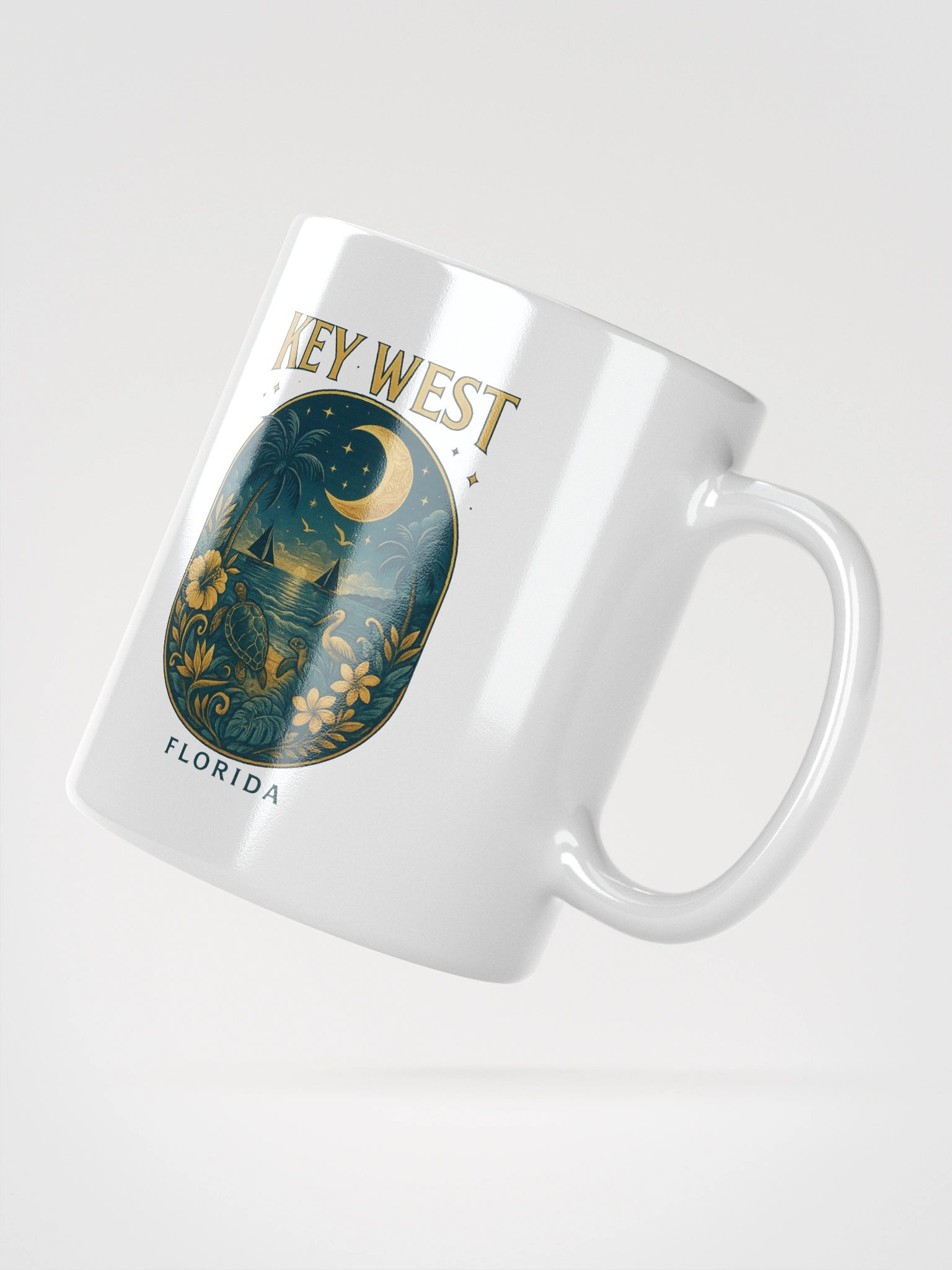 Key West Ceramic Mug with Moonlight Scene product image (3)