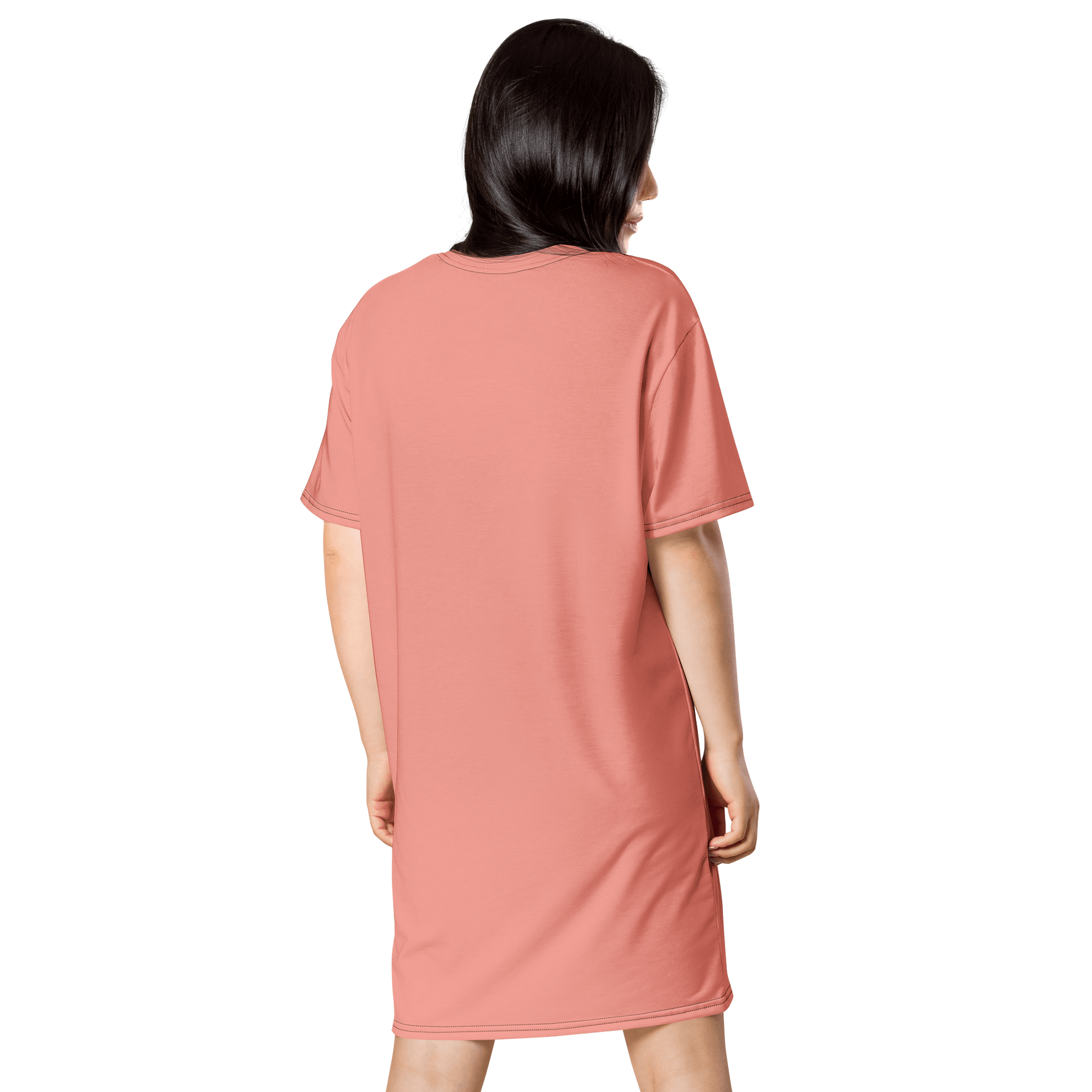 Mona Lisa Pink Oversized T-Shirt Dress | Stretchy Fabric | Casual or Formal Style | Sizes 2XS-6XL | Exclusive Design product image (2)