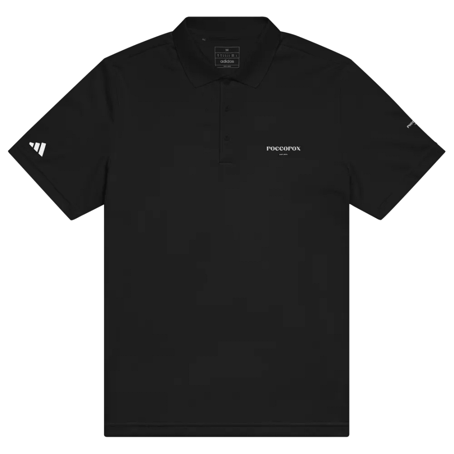 RoccoRox Adidas Polo Tee Black/White product image (3)