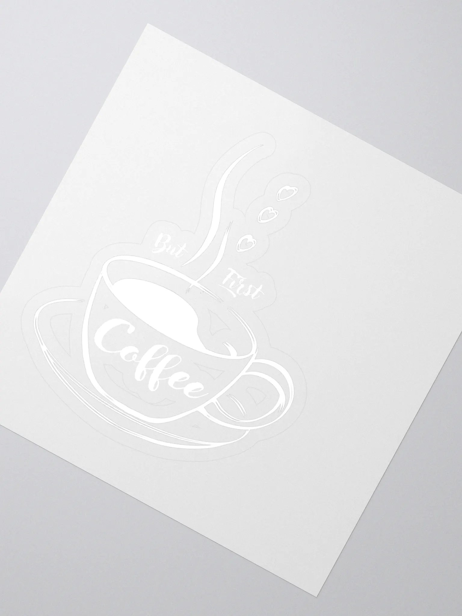 Steamy Coffee Kiss Cut Stickers product image (2)