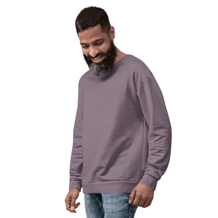 Plain Faded Orchid Grey Soft Summer Unisex Recycled Polyester Heavyweight Premium Sweatshirt by Treasure Pie product image (10)