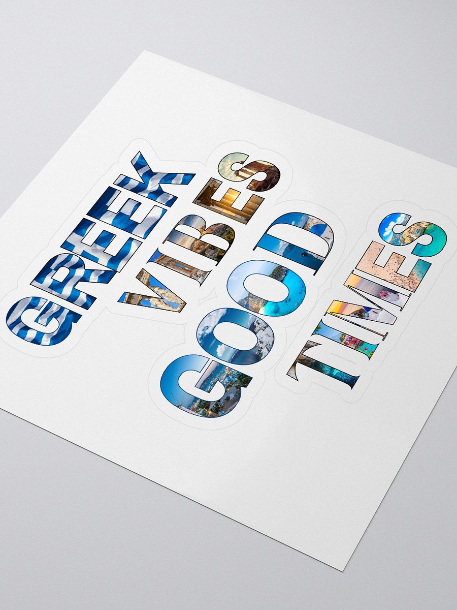 Greek Vibes Good Times Kiss Cut Stickers product image (3)