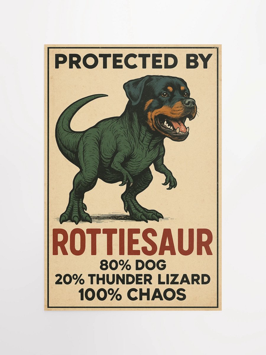 Protected by Rottiesaur: 80% dog, 20% thunder lizard, 100% chaos. product image (12)