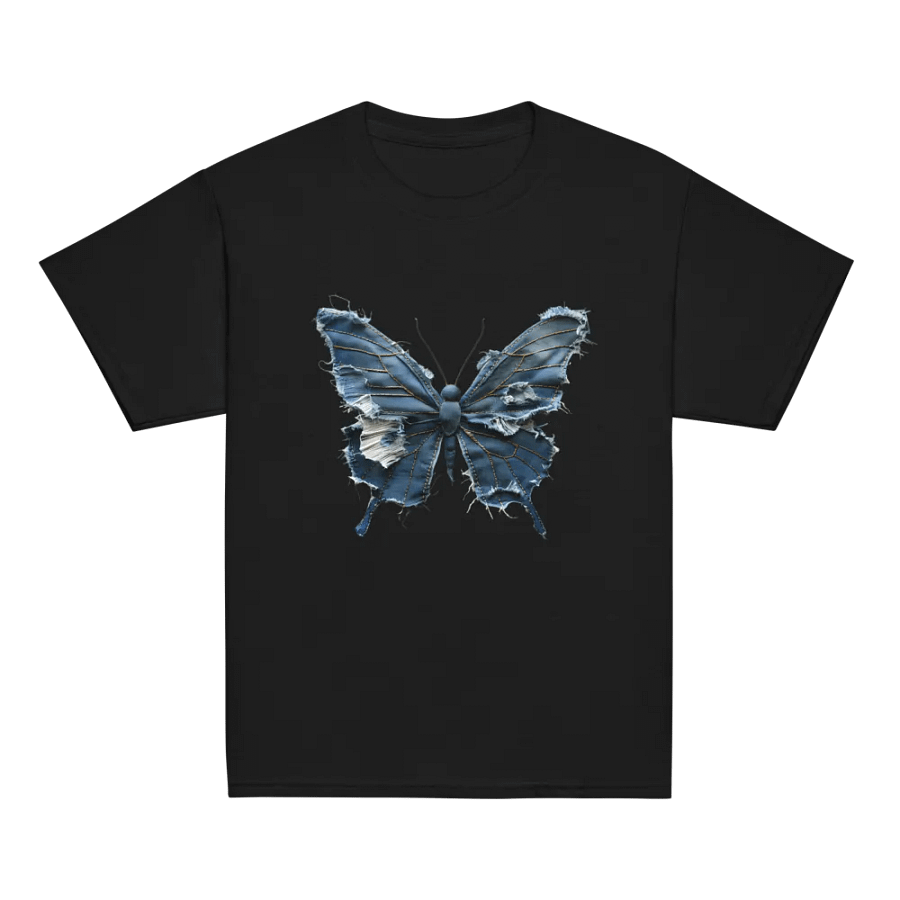 Denim Butterfly Youth Tee product image (1)