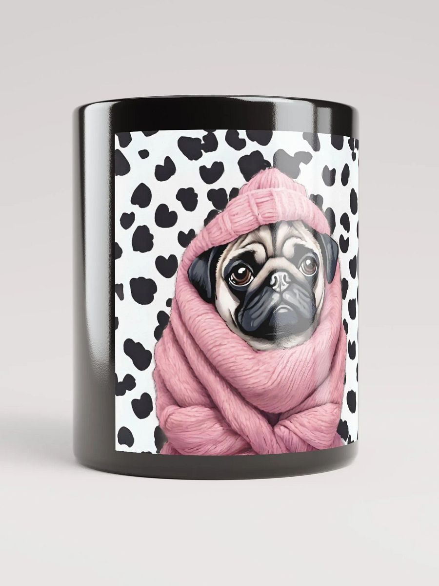 Dotted Pug Black Mug product image (1)